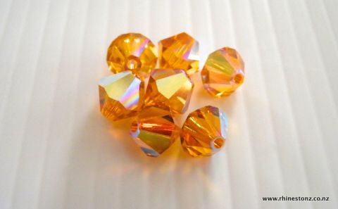 Swarovski Bicone Art 5301 Topaz AB 6mm